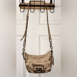 NWOT - Coach Kristin Signature Pleated Flap Crossbody Bag